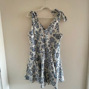 Floral print cotton dress